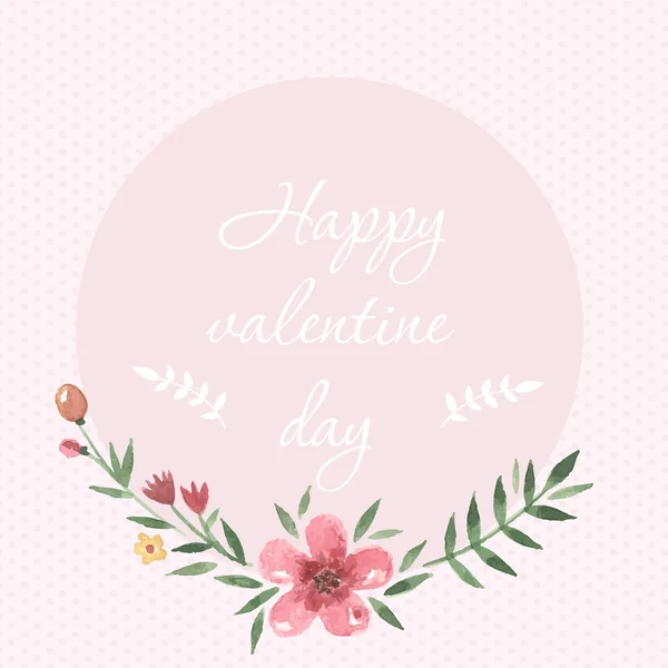 Pastel çizilmiş suluboya mutlu Sevgililer günü kartı romantik tarzı ver. Çiçek suluboya ile ihale