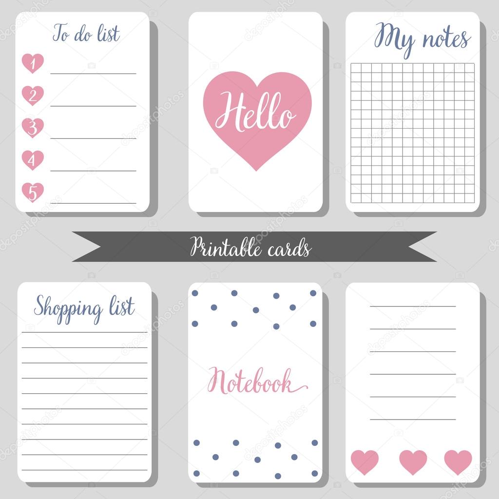 Cute Paper Note Printable Do List Stock Vector (Royalty Free