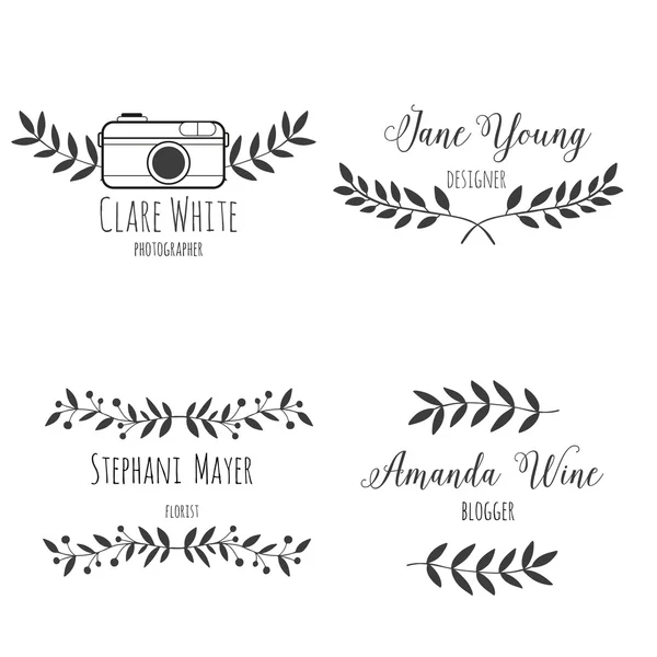 Logo elle çizilmiş doğa brunch ayarla