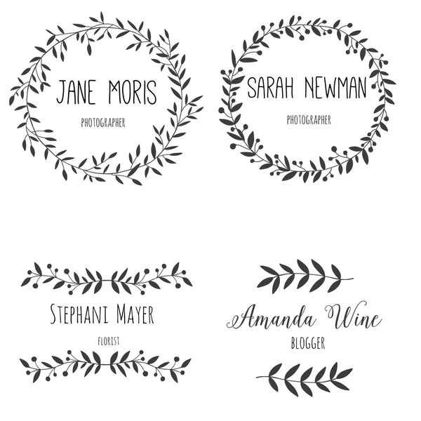 Set elle çizilmiş logosunu görmeniz gerekir. Doğa tasarım allements