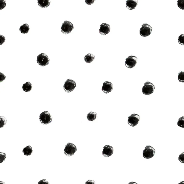 Abstract black ink polka dot pattern — Stock Vector