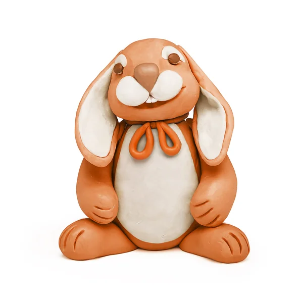 Chocolate plasticine rabbit — Stock Photo, Image