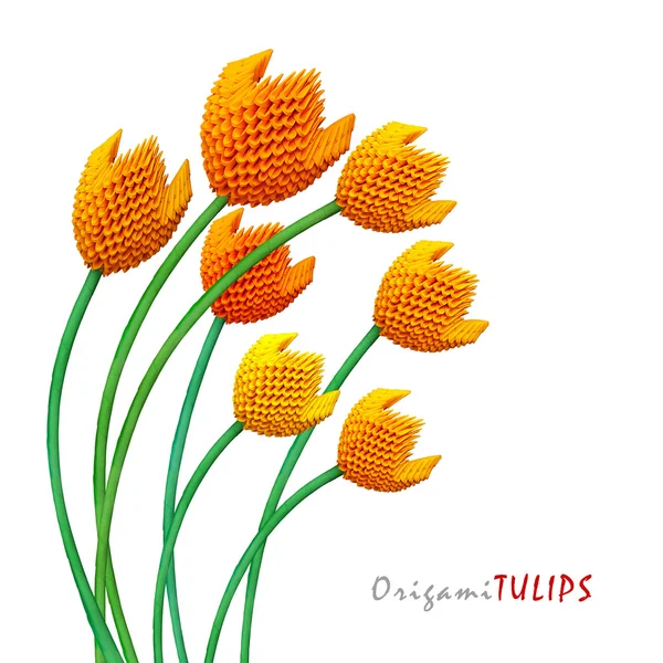 Ramo de tulipán en origami —  Fotos de Stock