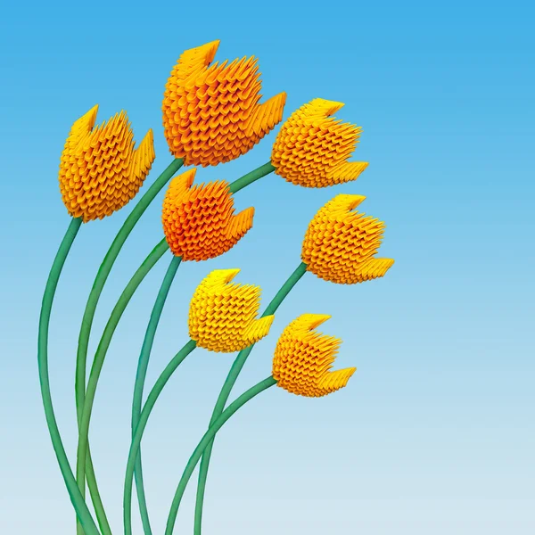 Origami tulip bouquet — Stock Photo, Image