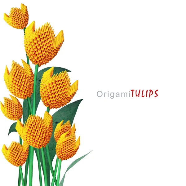 Origami Tulpenstrauß — Stockfoto