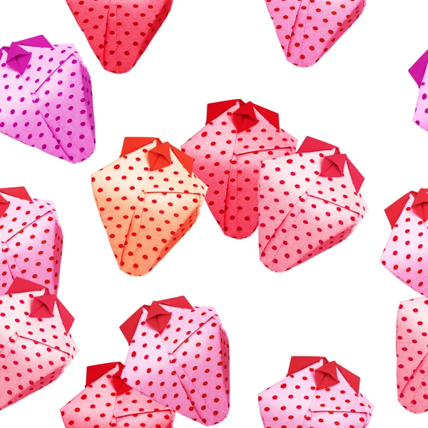 Орігамі рожевий полуниці — стокове фото