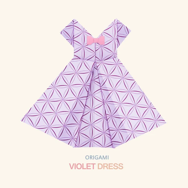 Origami vestido violeta — Foto de Stock