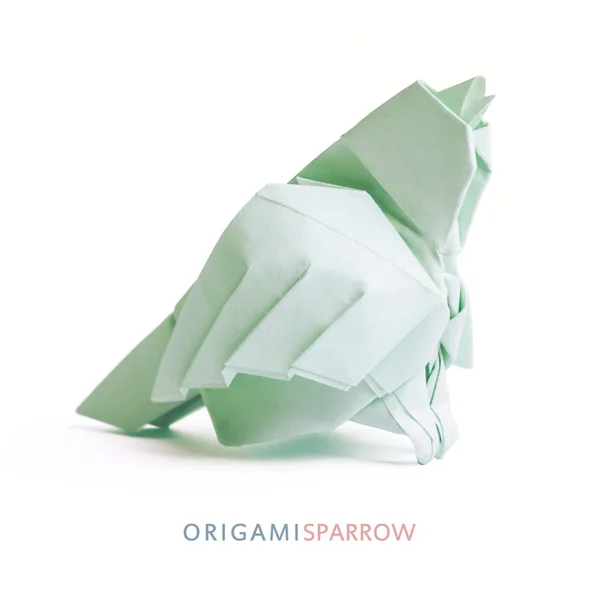 Origami Σπάροου πουλιού — Φωτογραφία Αρχείου