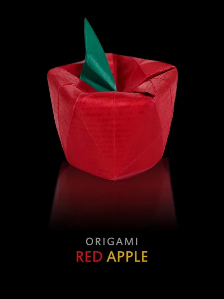 Origami rode appel — Stockfoto