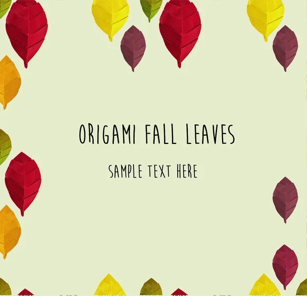 Origami őszi levelek — Stock Fotó