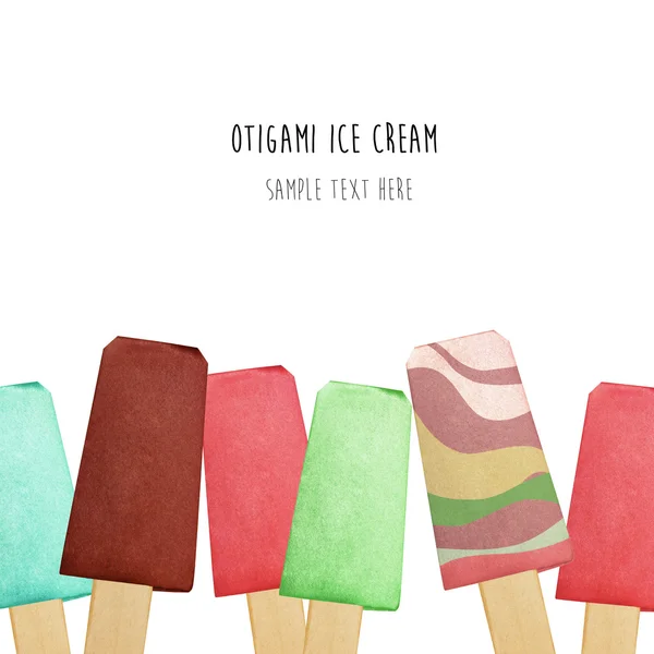 Origami ice cream eskimo — Stockfoto