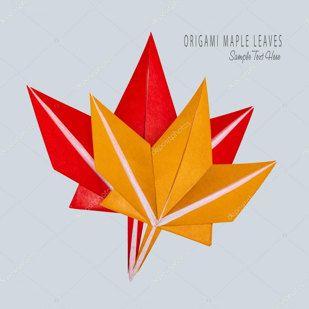Origami Fall Red Maple Leaves Stock Photo Mandrixta