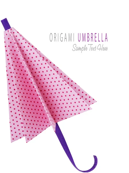 Origami rosa paraply — Stockfoto