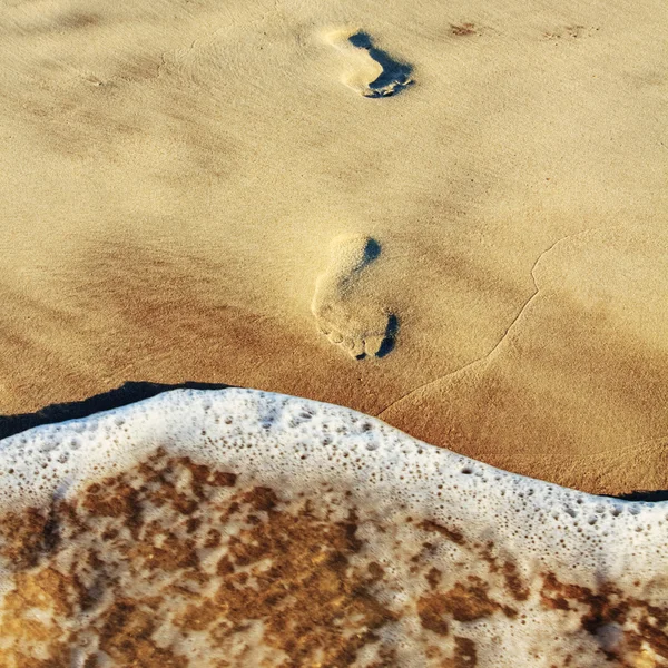 Footprints in the sand — Stock Photo, Image