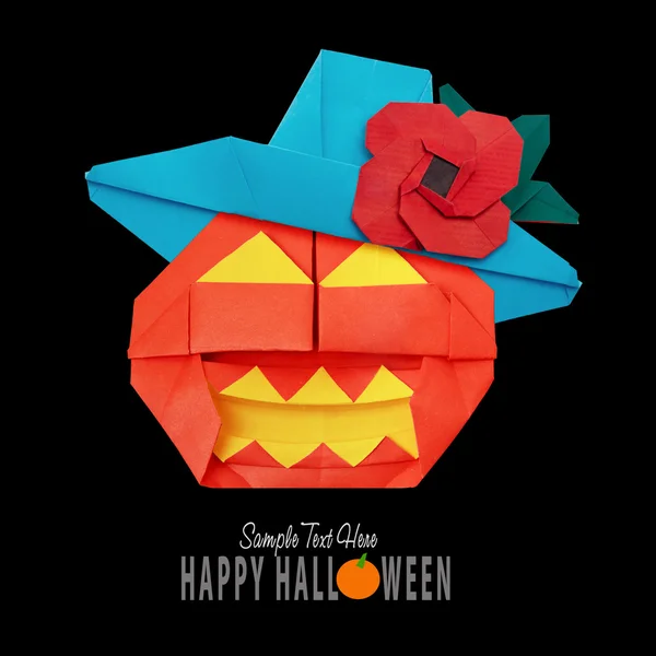 Halloween dýně origami — Stock fotografie