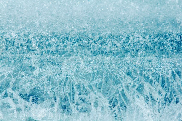 Is frusen vinter strukturerad kall blå norr bakgrund Stockfoto