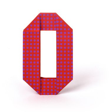 Origami kağıt numarası sıfır
