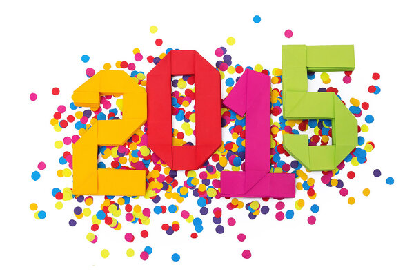 New year 2015 confetti