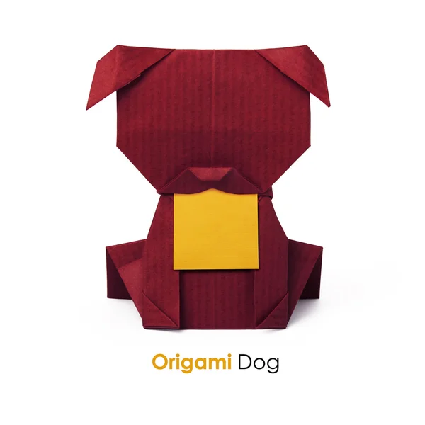 Kağıt origami köpek — Stok fotoğraf