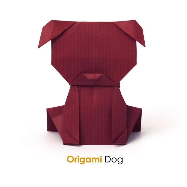 Carta origami cane — Foto Stock