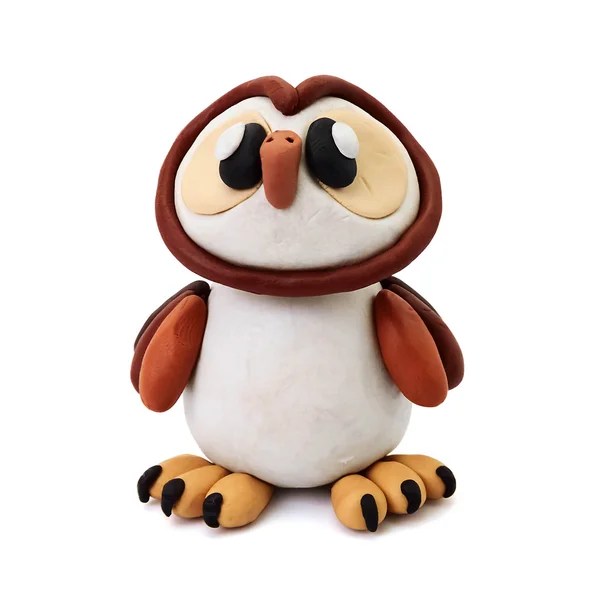 Plasticine owl — Stock Photo, Image