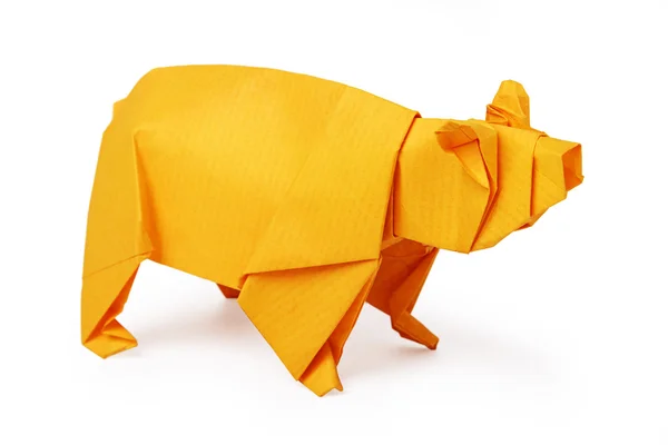 Origami orso di carta — Foto Stock