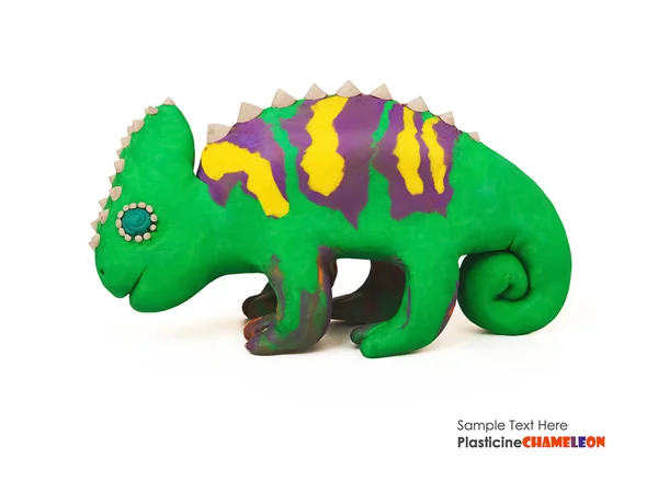 Plasticine chameleon — Stock Photo, Image