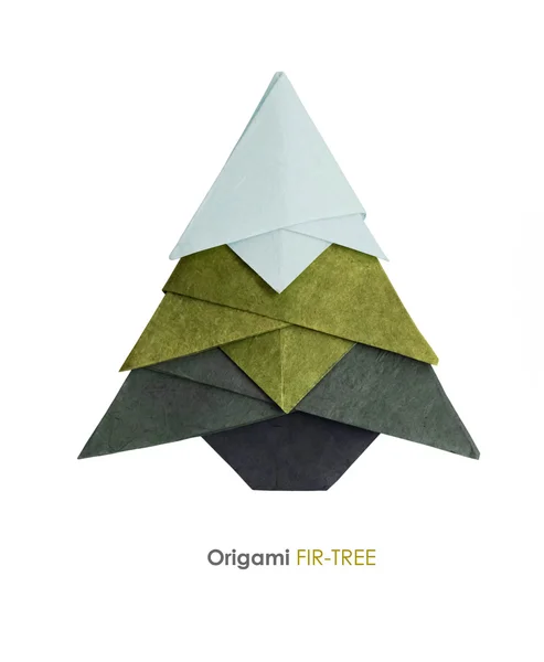 Origami-Tanne — Stockfoto