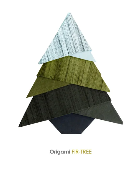 折り紙モミの木 — ストック写真