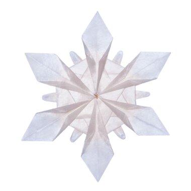 Origami şeffaf kar taneleri