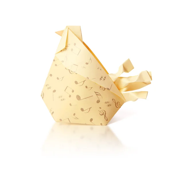 Origami paper hen — Stock Photo, Image