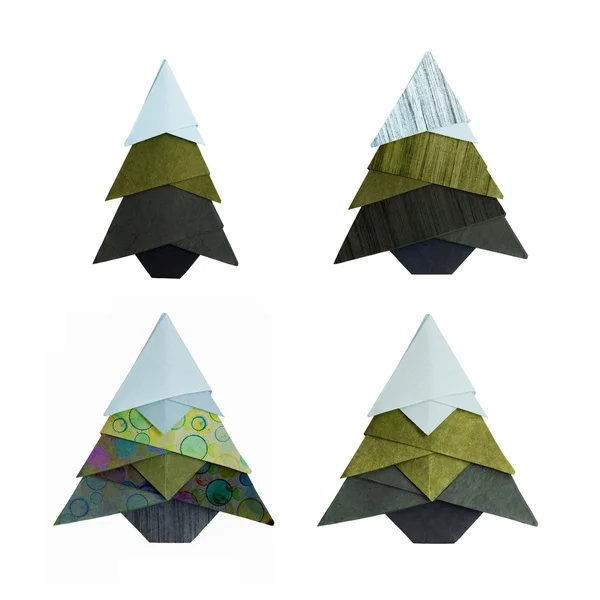折纸枞树组 — 图库照片