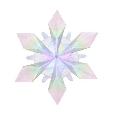 Origami rainbow kar taneleri