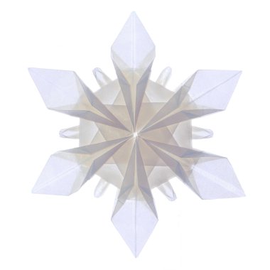 Origami mavi kar taneleri