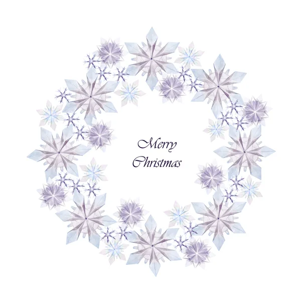 Орігамі Сніжинка вінок — стокове фото