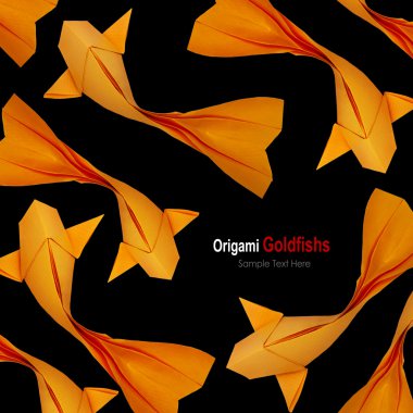 Origami kağıt balık grubu