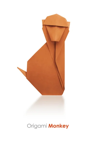 折り紙の幾何学的な猿 — ストック写真