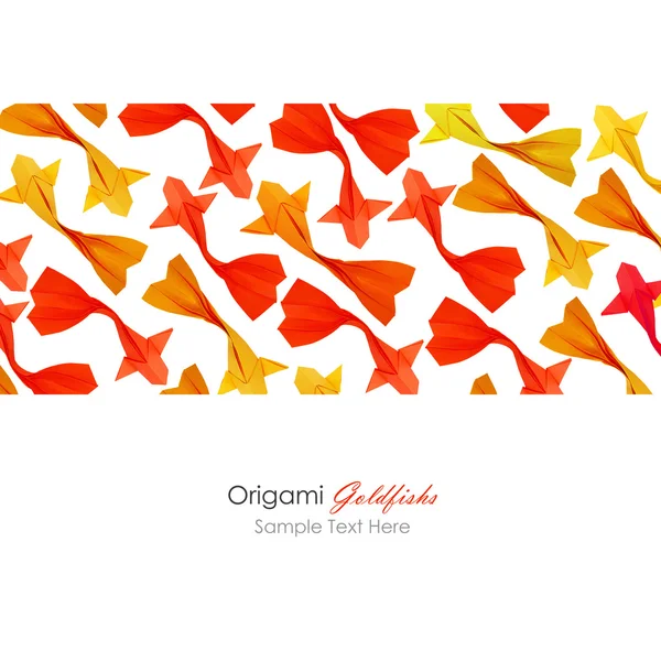 Origami paper fishs decor band — Stock Photo, Image