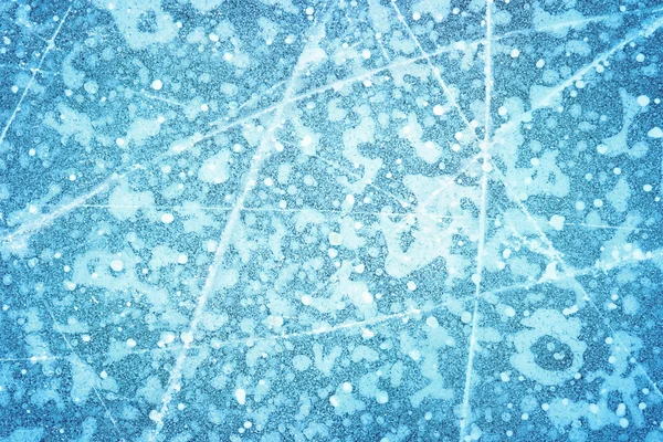 氷が青い背景のテクスチャ — ストック写真