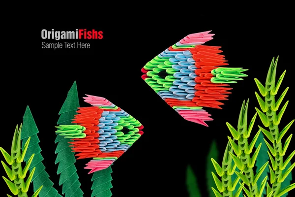 Origami peixe tropical — Fotografia de Stock