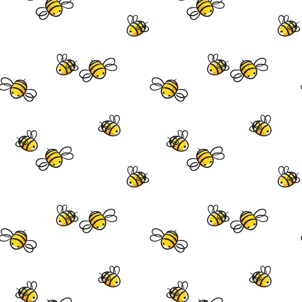 Vetor mel e abelha — Vetor de Stock