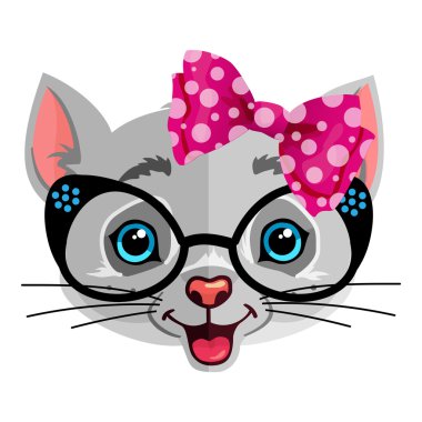 sevimli kedi illüstrasyon