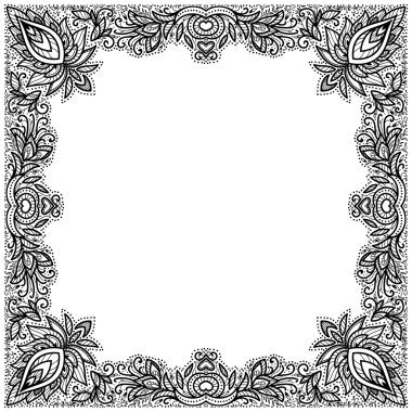 Hint çiçek süsleme vektör.