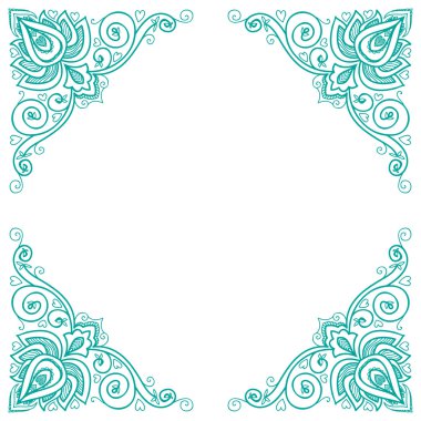 Hint çiçek süsleme vektör.