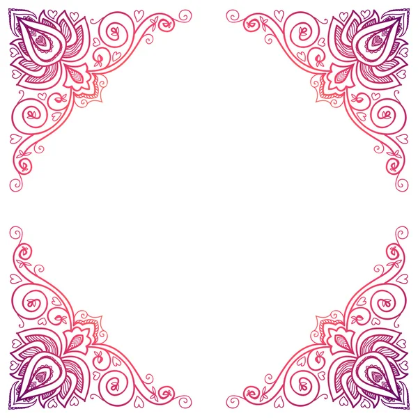 Vector Indiase floral sieraad. — Stockvector