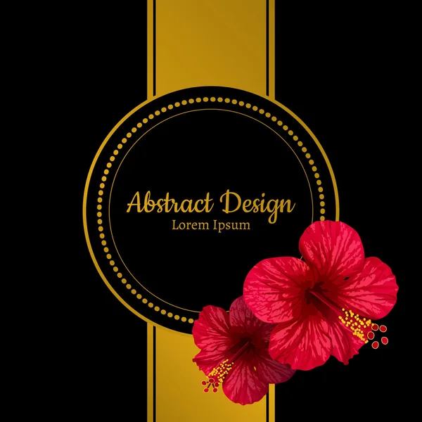 Fleur d'hibiscus vecteur. carte d'invitation . — Image vectorielle