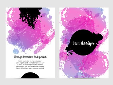 Elle çizilmiş fırça leke ile davet