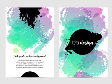 Elle çizilmiş fırça leke ile davet