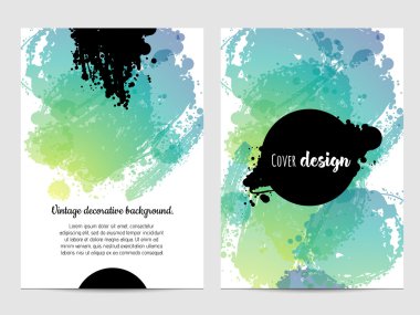 Elle çizilmiş fırça leke ile davet