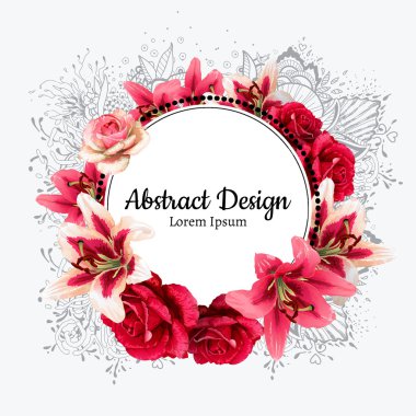Hibiscus çiçekli çerçeve